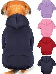 Syhood 4 Pieces XXS Dog Sweaters Dog Hoodie Clothes with Hat for Small Dogs Puppy Pet Winter Warm Hoodies Coat Sweater Shirt Chihuahua Clothes with Pocket