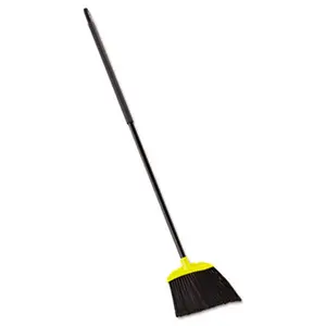 212 MAIN Jumbo Angled Smooth Sweep Broom - Black and Yellow, Traditional Bristle Brush, Cleaning Supplies, House Cleaning Tools, Home Care Supply