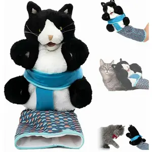 Cat Wrestling Toy Puppet, Cat Wrestling Glove Toy Puppet, Cat Sumo Toy Glove Wrestler Puppet, Cat Hand Puppet, Antarcking Wrestler Cat Toy, Cat Play Glove Puppet with Protective Sleeve