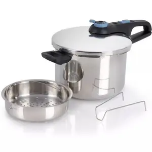 T-Fal 6qt Stainless Steel Pressure Cooker with Straining Basket