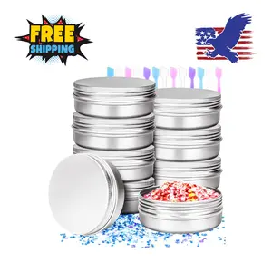 8 Pack 4oz Tin Jars, 120ml Metal Tin cans, 4ounce Aluminum Jar Containers