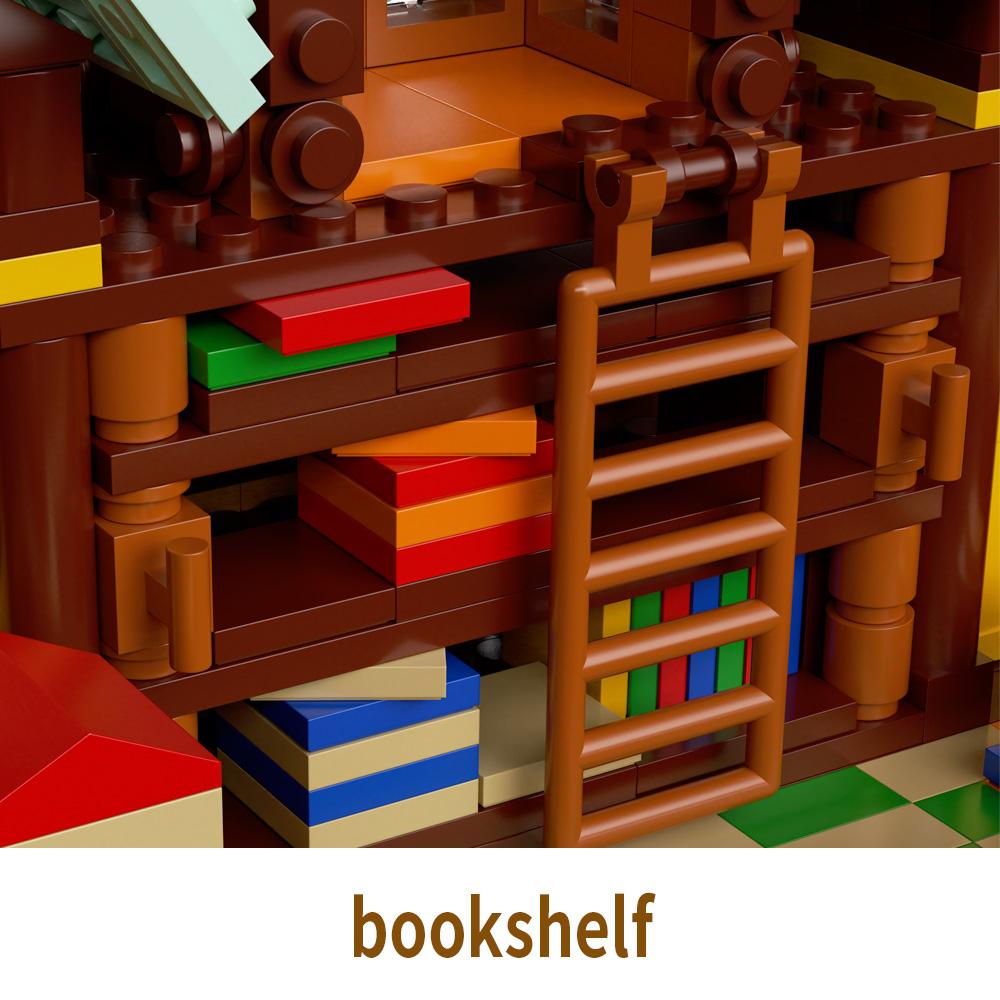 Time House 1652pcs with LED mini set, city street view greenhouse building block toy, can be used as a decoration, can be given as a gift to friends