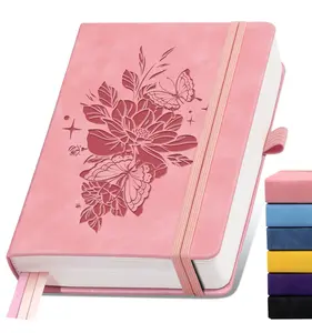 Lined Journal Notebook 365 Pages, A5 Leather Journals for Writing Women & Men, Hardcover Notebook with 100GSM Thick Paper, Daily Journal Notebook for Travel, Work, School, Note Taking, College Ruled