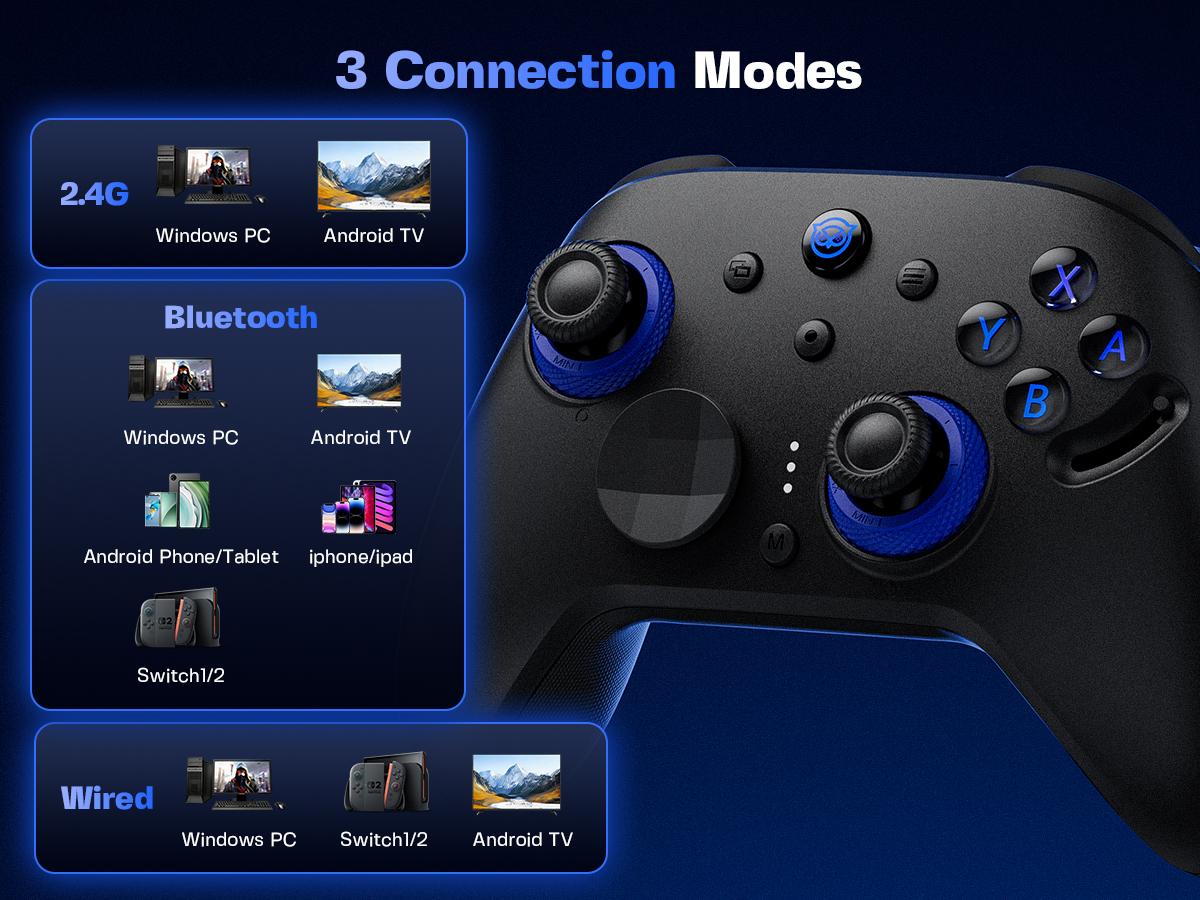 NYXI Imperial(Not for Xbox) PC Gaming Controller with Adjustable Tension TMR Joysticks (Zero Drift), Interchangeable ABXY Buttons for PC/Switch Layouts, Dual-Mode Hall Triggers, 1200mAh Battery & Charging Dock – Compatible with PC, Switch, Android, TV NYXI Imperial(Not for Xbox) PC Gaming Controller with Adjustable Tension TMR Joysticks (Zero Drift), Interchangeable ABXY Buttons for PC/Switch Layouts, Dual-Mode Hall Triggers, 1200mAh Battery & Charging Dock – Compatible with PC, Switch, Android, TV