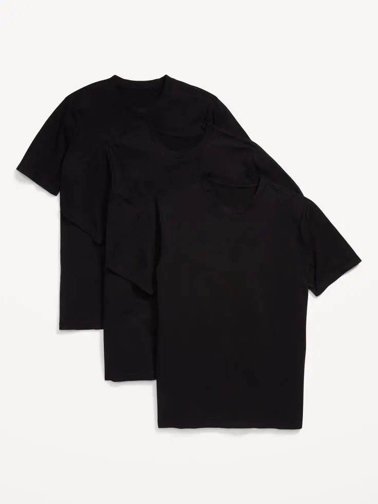 Men's Slim Fit Short-Sleeve Cotton Crewneck TRAILBLAZER Tees, White & Black (3 Pack) - Party Clothing for Festive & Home Supplies Occasions unique festival gift