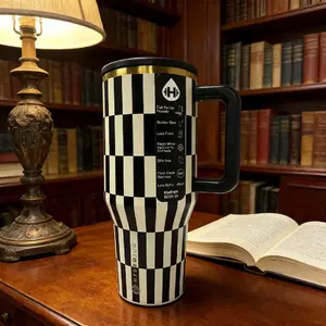 HYDROJUG Rodeo 40oz Black & White Plaid Limited Edition Insulated Stainless Steel Water Bottle Portable Leakproof Travel Hydration Tumbler Drinkware Flasks