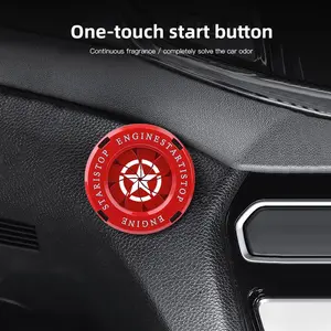 Car One Button Start Protective Cover Ignition Device Decoration For Jeep Renegade Wagoneer Avenger Recon Wrangler JK Gladiator Compass Grand Cherokee Patriot Liberty Commander Trailhawk