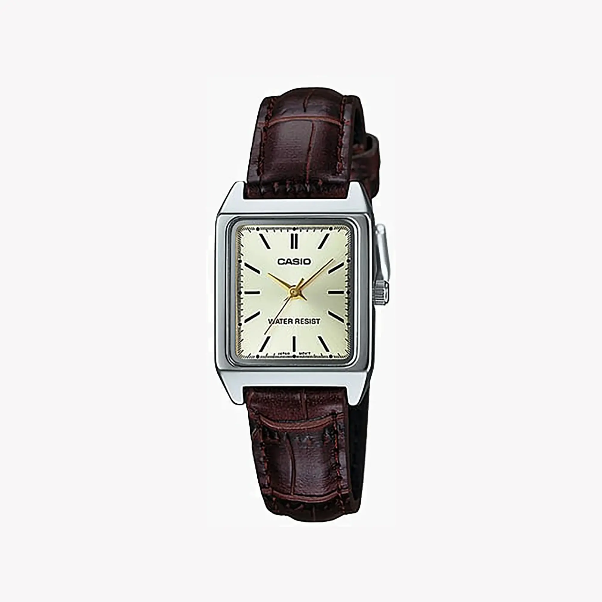Casio Women's Brown Analog Watch with Ivory Dial - LTP-V007L-9EUDF
