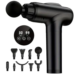 Massage Gun Deep Tissue, Percussion Massage Gun with 9 Attachments & 30 Speed, Handheld Electric Back Massager, Gifts for Dad/Mom