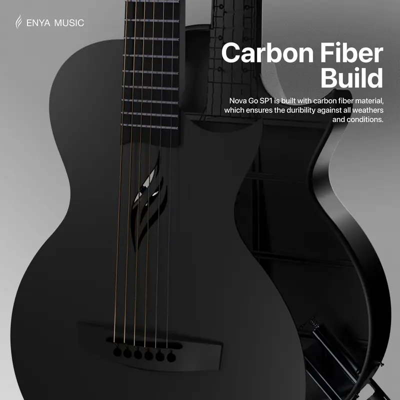 Enya NOVA GO SP1 Carbon Fiber Travel Guitar Kit - 35 in. Acoustic