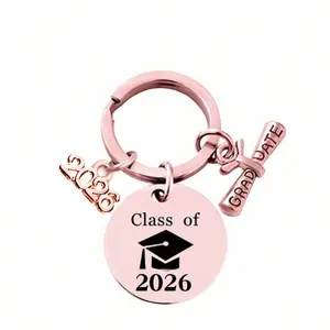 2026 Graduation Season Gift: Stainless Steel / Metal Keychain & Backpack Charm