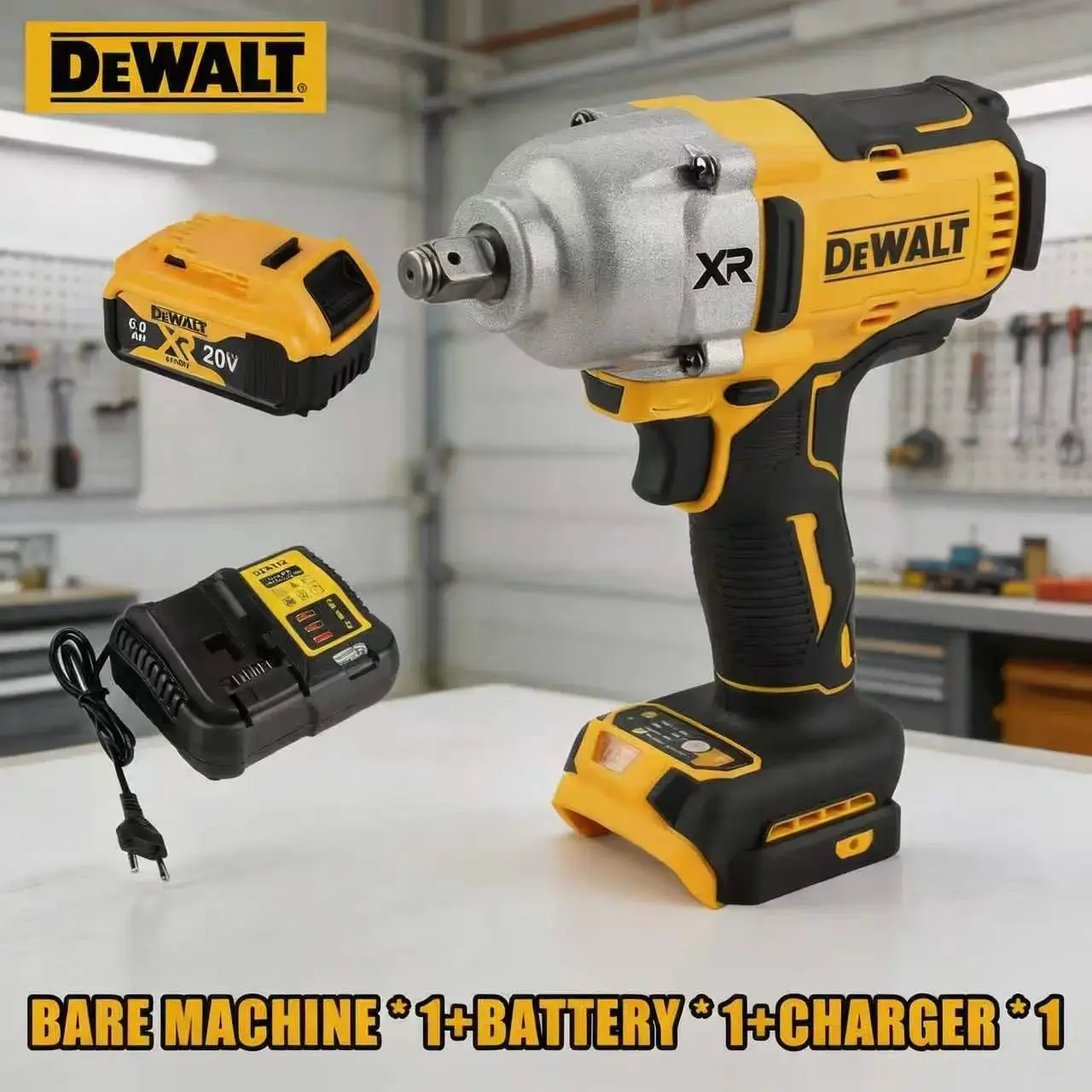 DCF900 XR DEWALT Impact Wrench, 1400 ft-lbs Torque, 4-Speed 1/2" Hog Ring for Truck Lug Nuts & Heavy Work