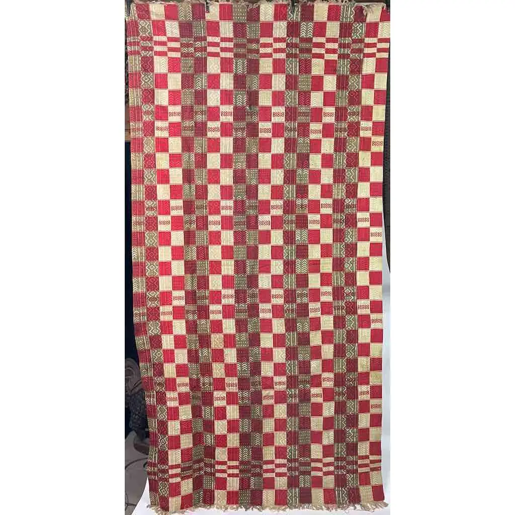 XL Fulani Peulh African Colorful Mudcloth Textile | 91 x 45"