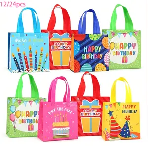 Birthday Gift Bags — Reusable Gift Bags (Pack of 12 or 24), Specially Designed for Boys and Girls.