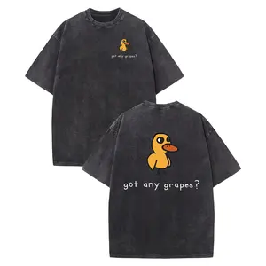 MoodTees Vintage Washed Duck Graphic T-Shirt – Cute Yellow Duck Print Tee, Retro Distressed Streetwear Shirt, Casual Short Sleeve Crewneck, 100% Cotton, Soft Breathable Fabric, Comfortable Relaxed Fit, Trendy Fun Style, Perfect for Everyday Wear, Gifts