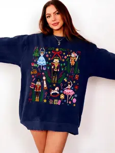 [Sale off up to 50%] Vintage Christmas Nutcracker Sweatshirt Crewneck Holiday Party Tee Christmas Sweater Nutcracker Ballet Shirt Cottagecore Gift