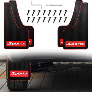 4 count  Mud Flaps Universal Rubber Mudguard - Soft Material Automotive  - Splash Guards Rubber mud Guard Universal Pickup SUV - No  Universal 43cm23cm0.5cm