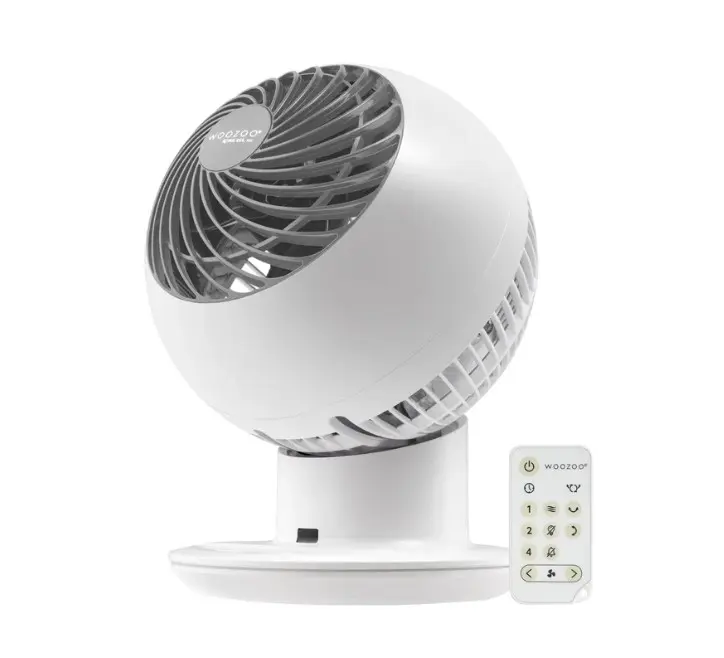 Woozoo 5-Speed Globe Fan with Energy Efficient Motor and Remote Control for Home and Office Use - Compact Size & Globe Design