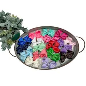 Gold Accent 4” Hair Bows