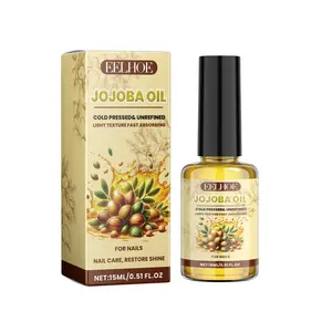 EELHOE Jojoba Oil for Nails Cold Pressed Unrefined Light Texture Fast Absorbing Nail Care Restores Shine - Manicure Beauty Products Comfort