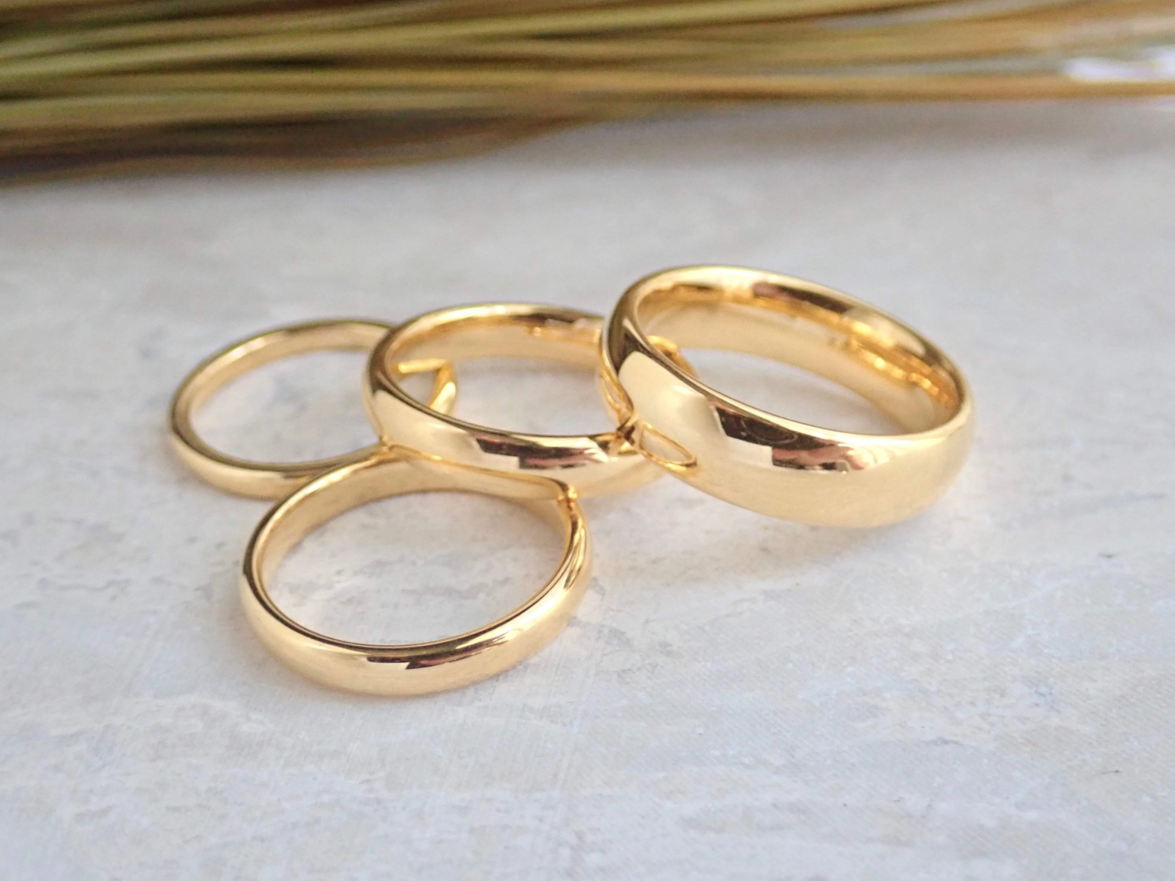 Emerson Waterproof Stainless Steel Gold Thick or Thin Ring