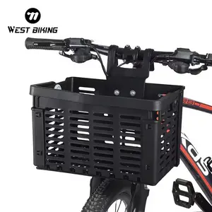 WEST BIKING New Bicycle Luggage Carrier Cargo Bike Rear Rack Install Tools Plastic Mountain Bicycle Large Capacity Shelf Basket