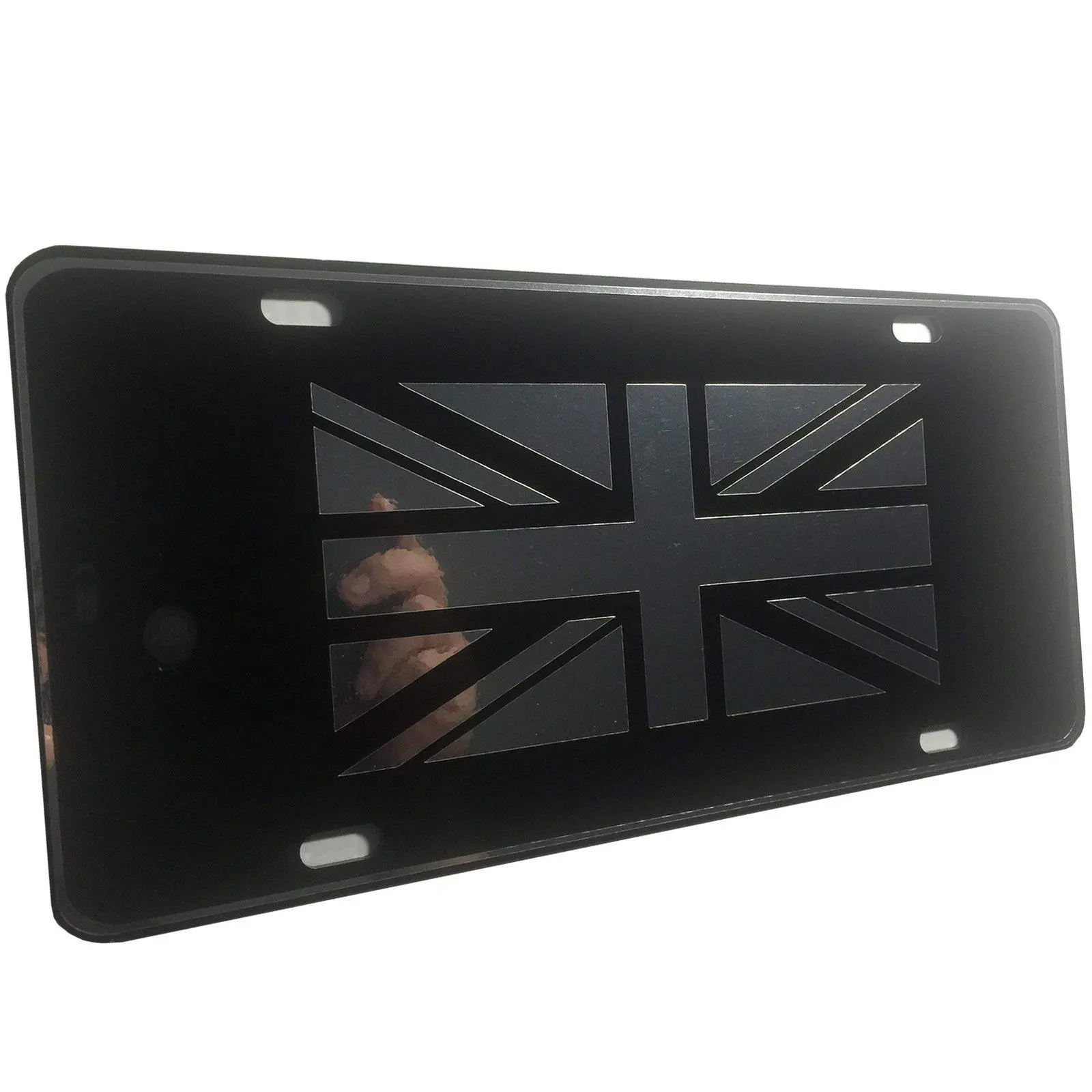 CustoMonsterDesigns Great Britain Flag Heavy Duty Aluminum License Plate S2