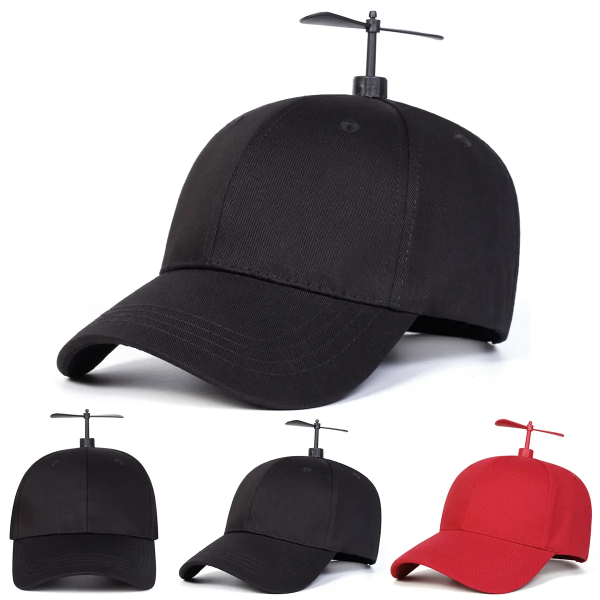 Propeller Baseball Cap, Unisex Solid Color Fashion Hat with UV Protection, Lightweight and Adjustable for Beach Travel, Sun Protection Hats, Beach Hat