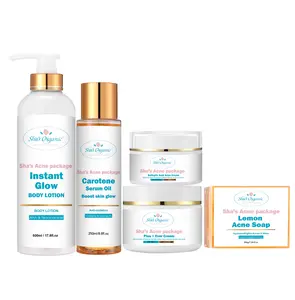 Instant Glow Acne Package Set - With Salicylic Acid and Beta-Carotene for Skin Repair Skincare Cleanser Pimple Treatment