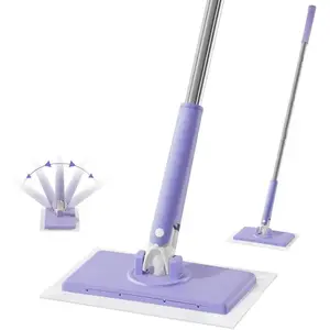 Disposable Mop with Single-Use Towels, Easy Disposal, No Hand Replacement Needed, Dry Wet Multi-Functional Floor Cleaner, Bathroom Cleaning Tool