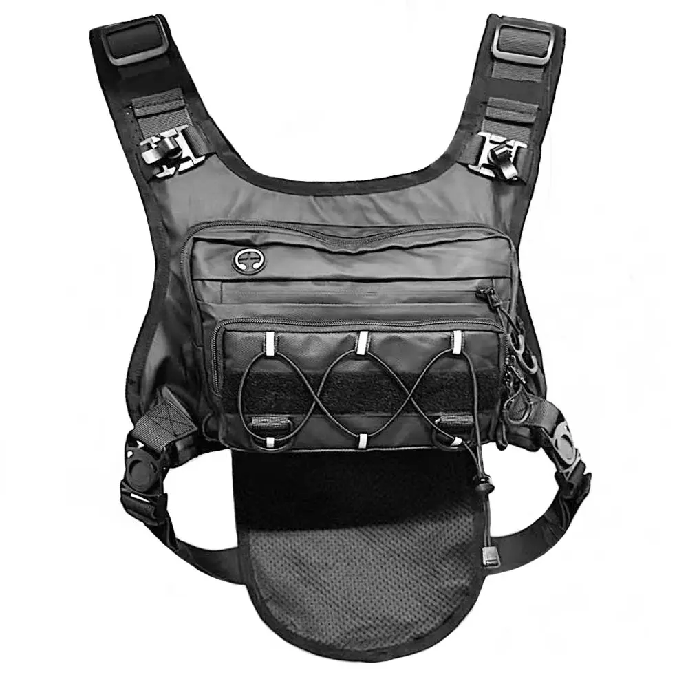 Outdoor Fitness Backpack Chest Bag, Multi-Functional Vest, Multiple Pockets Sports Cycling Backpack, Running Jacket, All Seasons Street Style