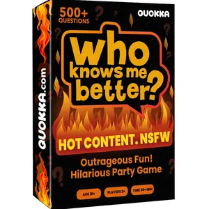 QUOKKA Card Games for Adults – Who Knows Me Better? NSFW Edition – Party Game with 500+ Questions for Friends, Couples & Party Game Nights Ages 18+