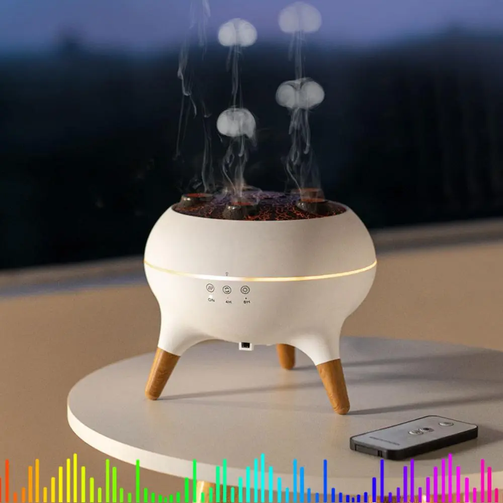 250ML Essential Oil Diffuser, Dynamic Jellyfish Humidifier with LED Light, Remote Control Humidifier, Living Room Decorations, Bedroom Office Humidifier
