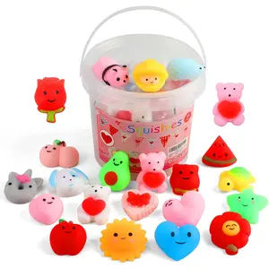 Valentines Day Gifts for Kids-24 Pack Squishy Valentines Toys for Toddlers Teens Valentines Squishies Mochi Fidget Toys Classroom School Prize Party Favors for Boys Girls Ages 4-8 8-12