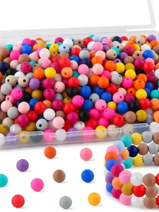 6mm Matte Beads Frosted Acrylic Round Beads Opaque Colored Bubblegum Gumball Ball Small Frost Smooth Spacer Loose Bead for Jewelry Making, Bead Assortment