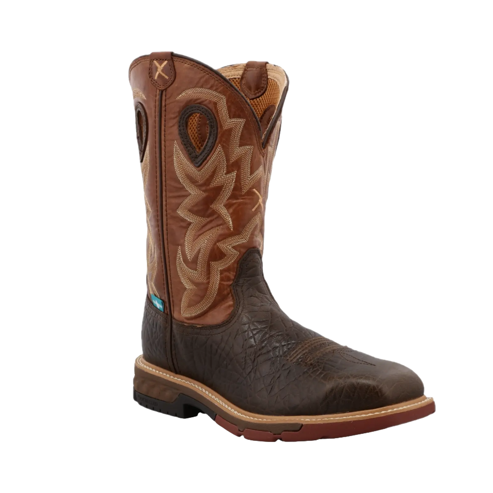 Twisted X Men's Waterproof Chocolate & Spice Western Work Boots MXBAW02