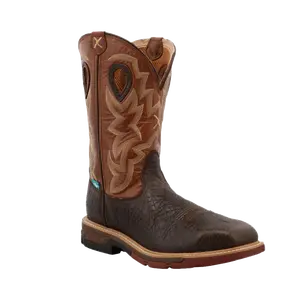 Twisted X Men's Waterproof Chocolate & Spice Western Work Boots MXBAW02
