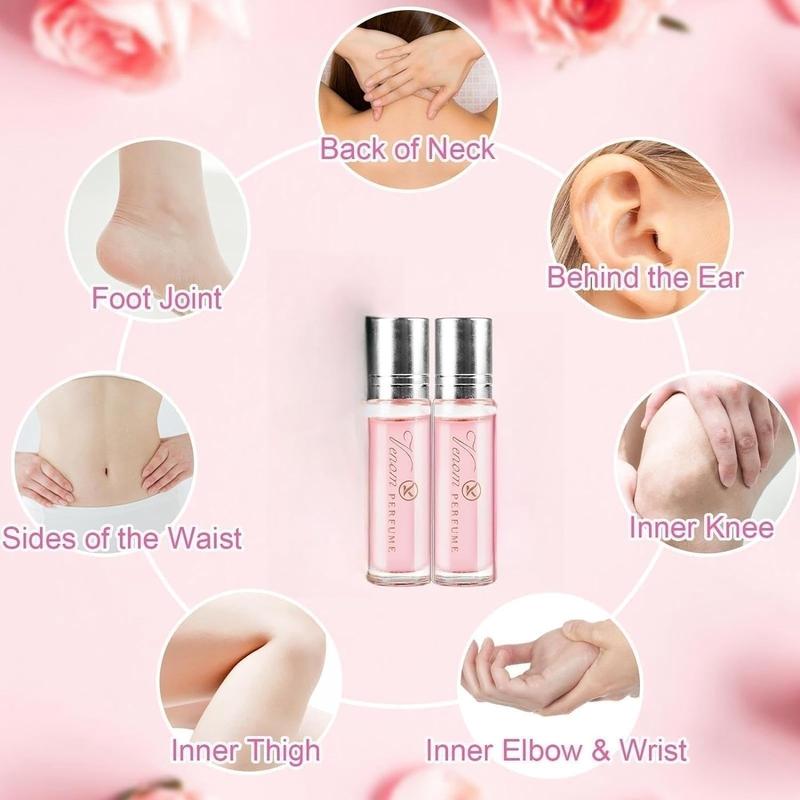 2PCS Pheromone Perfume for Women Lasting Roll on Mini Perfume Aromatic Fragrance For Her Increases Confidence  Quality Natural Perfume Oil