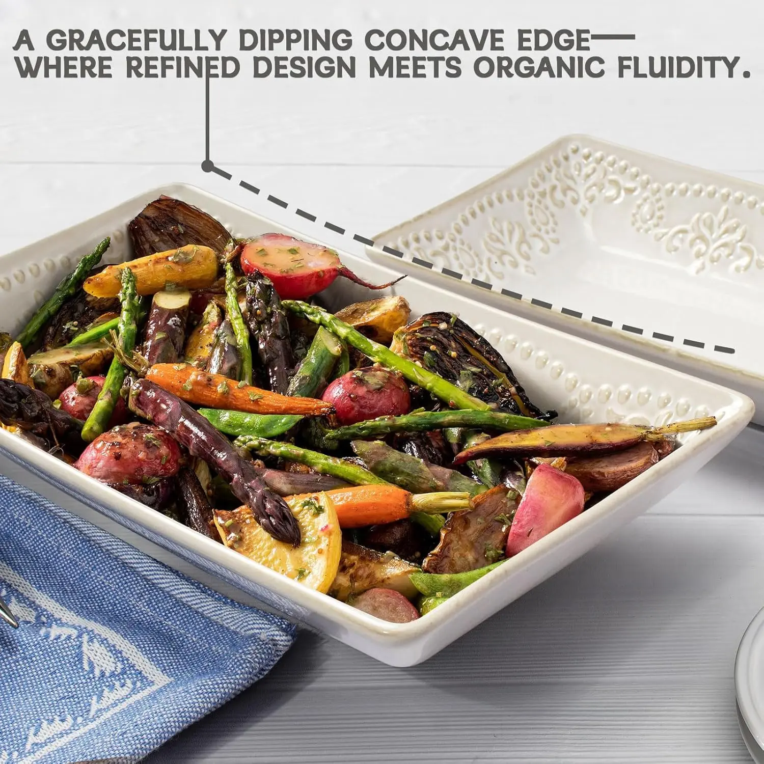 9.85" Ceramic Rectangle Plates Set of 4 - Deep Lipped Edges, Appetizer Salad Sushi Pasta Dessert Plates, Microwave/Oven Safe, Cute Kitchen Dinner Restaurant Serving Dishes (Multiple Patterns) 9.85" Ceramic Rectangle Plates Set of 4 - Deep Lipped Edges, Appetizer Salad Sushi Pasta Dessert Plates, Microwave/Oven Safe, Cute Kitchen Dinner Restaurant Serving Dishes (Multiple Patterns)