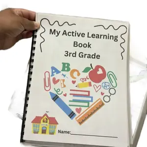 3rd grade Learning Activity Book. Dry ease, colorful, a variety of pages that cover ELA, Math, Science, SEL. Includes a dry-eraser marker!  Good for 3rd/4th graders.