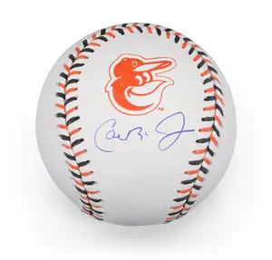Cal Ripken Jr. Baltimore Orioles Autographed Team Color Laces Baseball - Fanatics Authentic Certified
