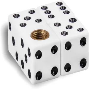 4PCS Dice Tire Valve Stem Caps: White, Universal, Corrosion Resistant, Leakproof Dustproof Covers motorcycle tire tire  tech