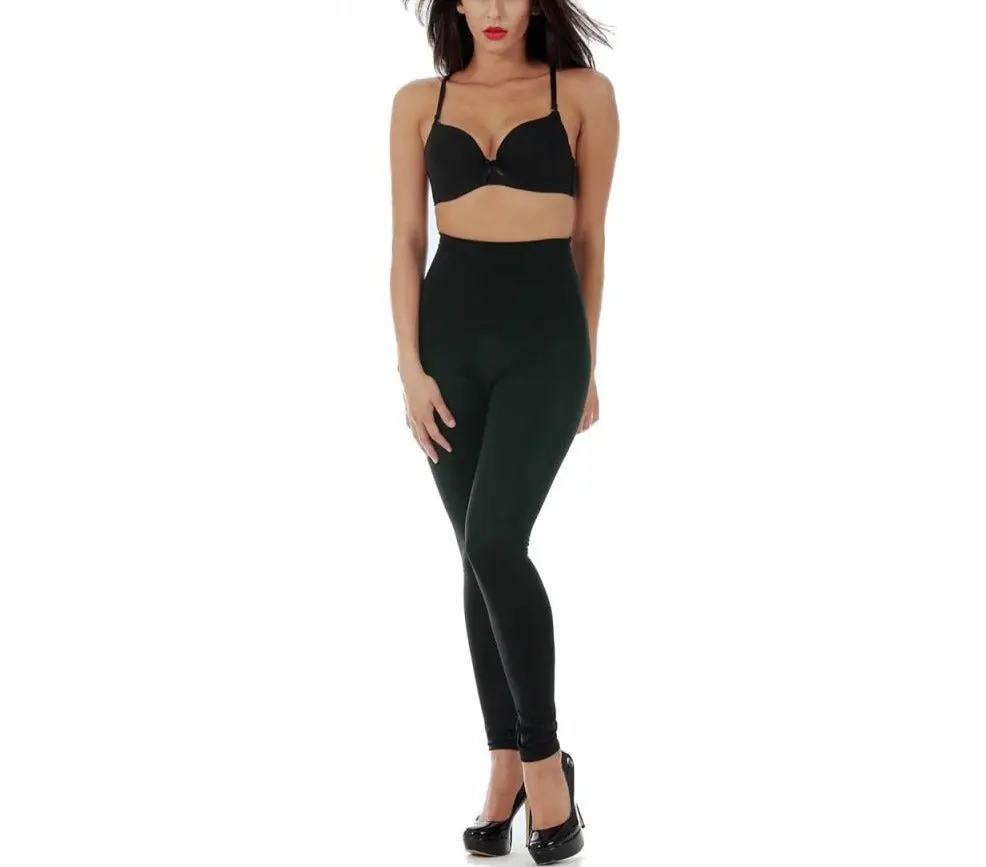 InstantFigure Activewear Compression High Waist Leggings WPL016 High Waist Tummy Control Leggings - Women’s Slimming Shapewear Yoga Pants, Provides Instant Waist Contouring And Targeted Abdominal Firming Support, Made In USA