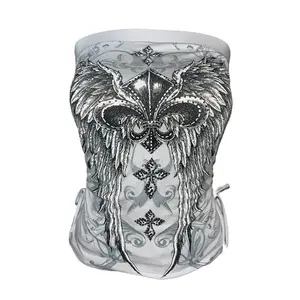 Celestia Rhinestone Tube Top White