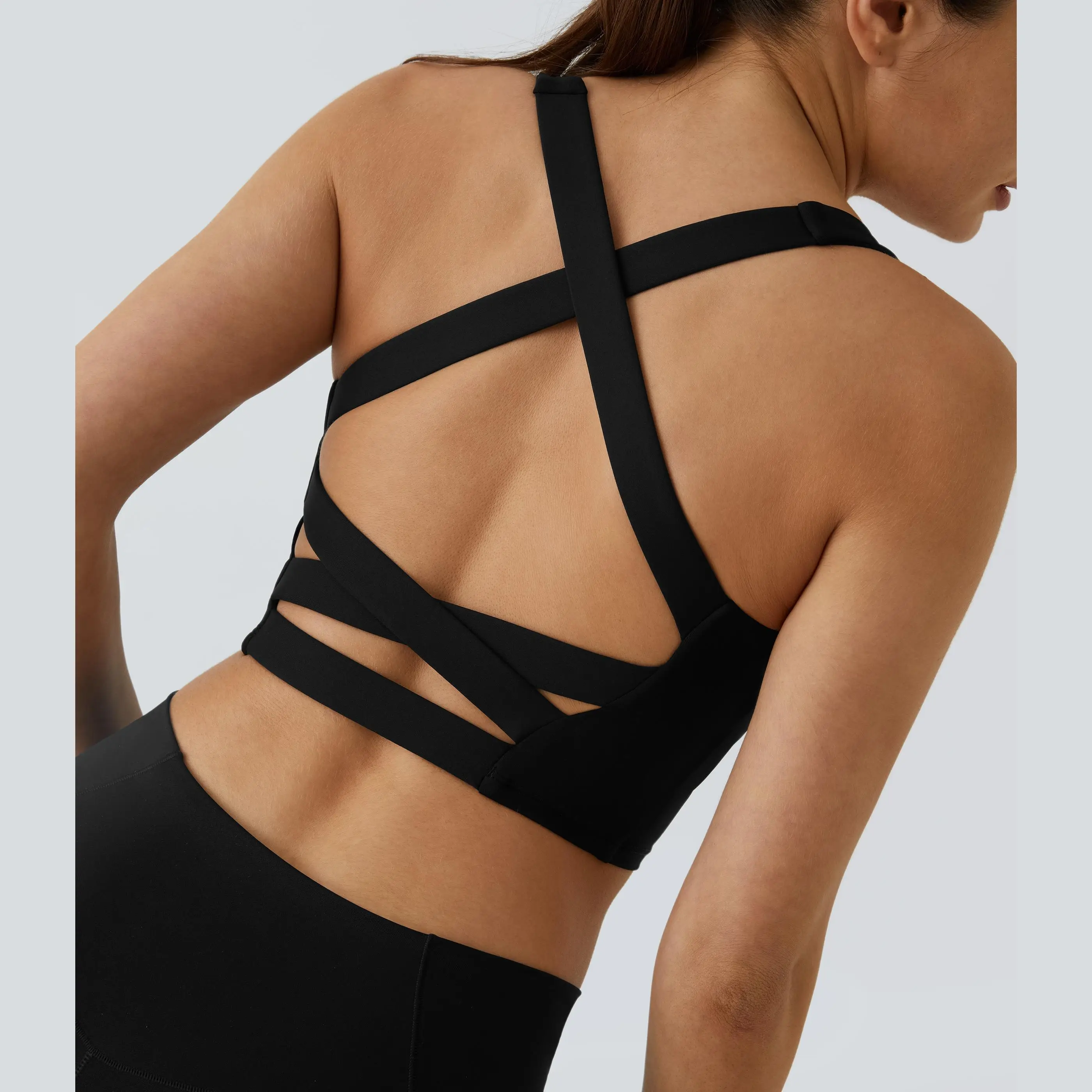 Halara Softlyzero Airy Square Neck Backless Crisscross Cropped Cool Touch Yoga Tank Top-UPF50+#summer#summervibes#NovaTopFinds#TikTokShopBacktoSchool