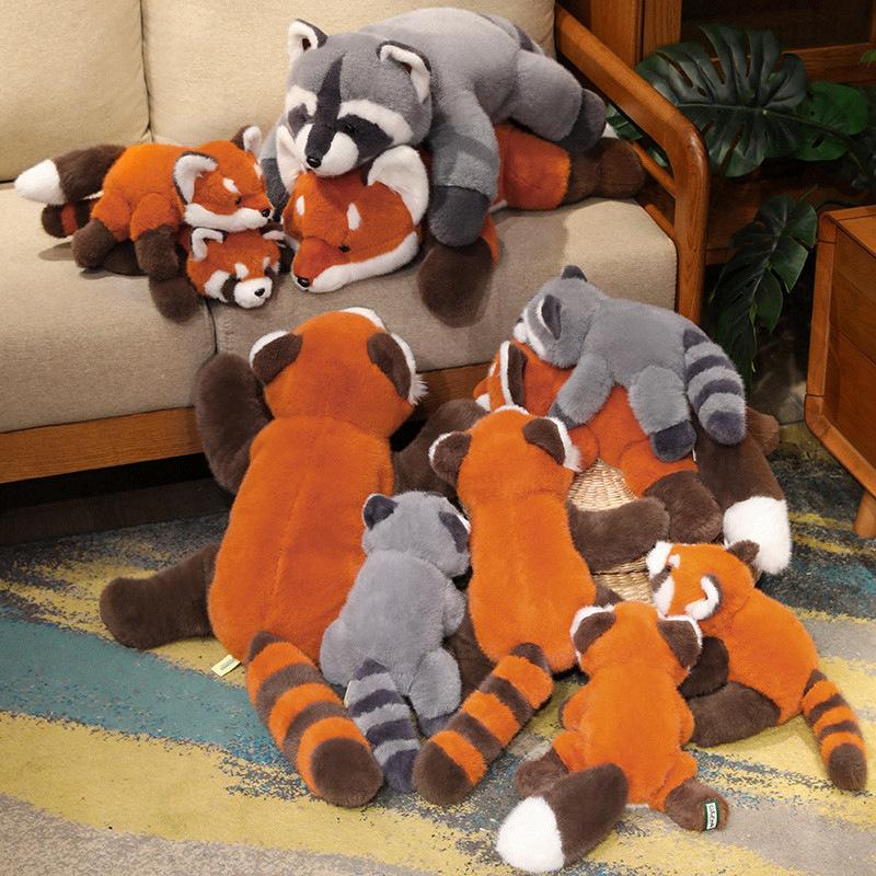 Panda Plush Comfort Soft Animal Plush Raccoon Fox Bear Floor Cushion Birthday Gifts Soft Pillow Toys for Girls Gift Room Decor