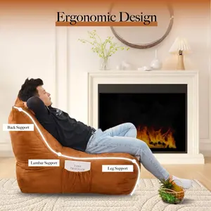 (High end and high-quality)Bean Bag Chair, Cozy Lazy Sofa, Inflatable Floor Beanbags Filled with High-Density Foam, Memory Foam Bean Bag for Living Spaces, Bedrooms, and Workspaces