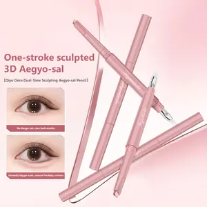 Highlighter 3D Lying Silkworm Pen Enlarged eyes and highlighted, Long Lasting Makeup Waterproof, Natural Eyeshadow Stick Aegyosal Under Eye