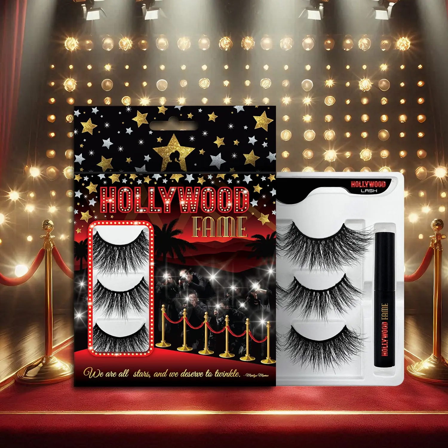 FAME Magnetic Mink Lash Kit - Long Lasting Eyelashes for Makeup Use, Includes 3 Packs of Lashes