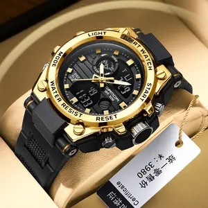 Men's Sport Watch Business-Style Analog Quartz Silicone Strap Stainless Steel Case Water-Resistant Precision Elegance